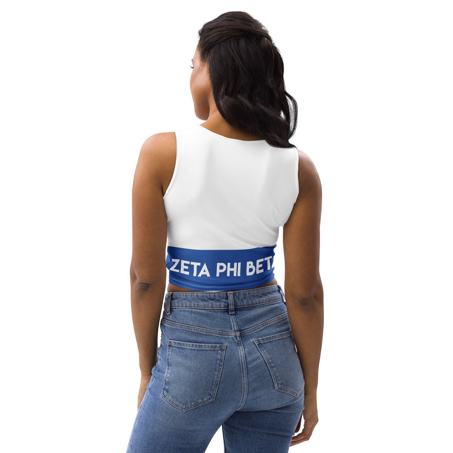 White ZPHIB Wrap AroundCrop Top