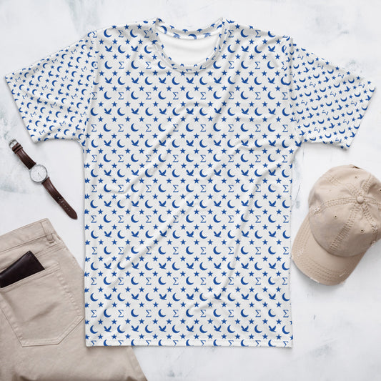 White Crescent Pattern T-shirt