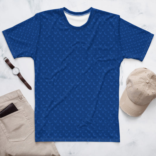 Blue Crescent Pattern T-shirt