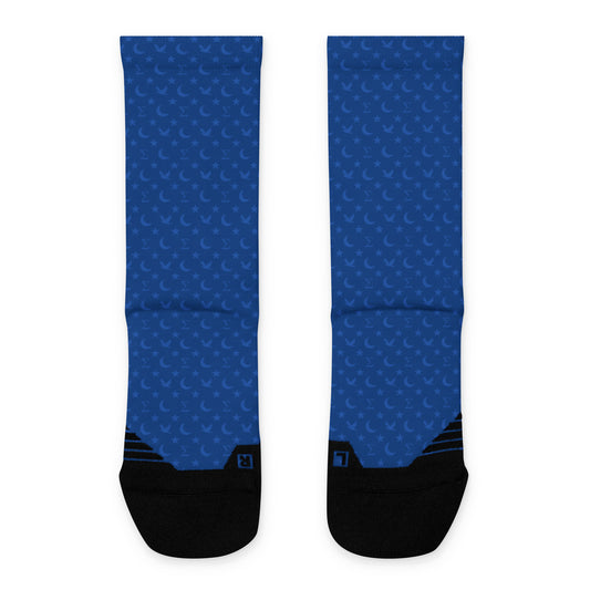 Crescent print Athletic socks